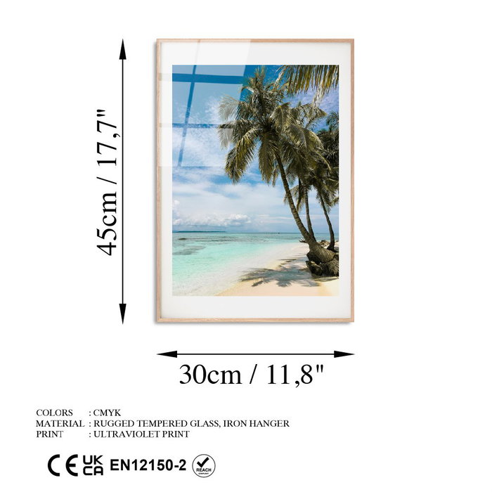 Wallity Cuadro Decorativo de Vidrio Templado UV-1060 30 x 45 cm Multicolor